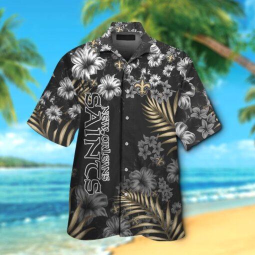 New Orleans Saints Short Sleeve Button Up Tropical Hawaiian Shirt VER012