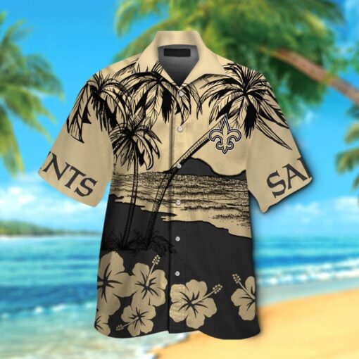 New Orleans Saints Short Sleeve Button Up Tropical Hawaiian Shirt VER017