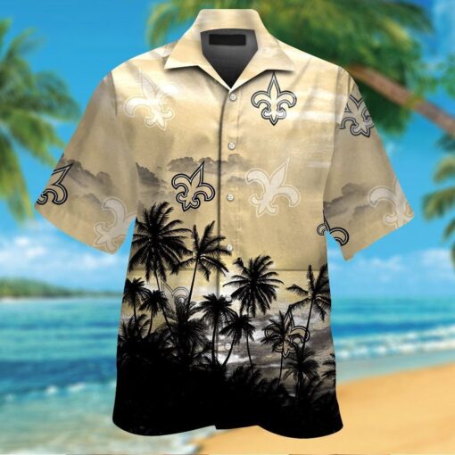 New Orleans Saints Short Sleeve Button Up Tropical Hawaiian Shirt VER019