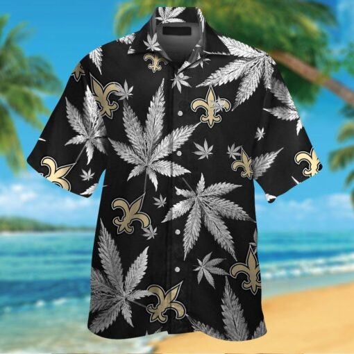 New Orleans Saints Short Sleeve Button Up Tropical Hawaiian Shirt VER024