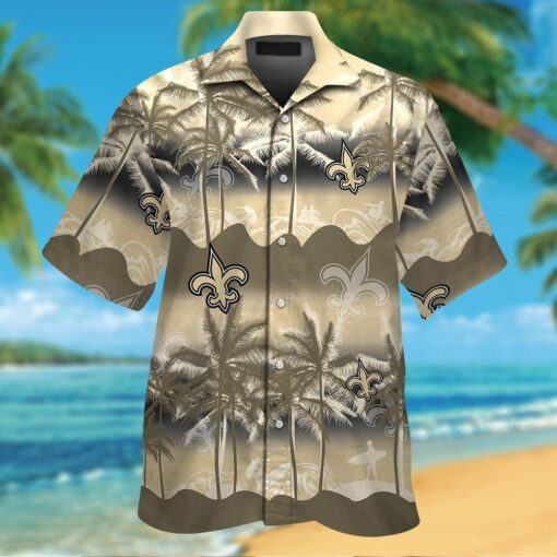 New Orleans Saints Short Sleeve Button Up Tropical Hawaiian Shirt VER025