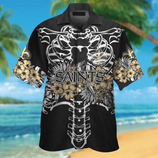 New Orleans Saints Short Sleeve Button Up Tropical Hawaiian Shirt VER026