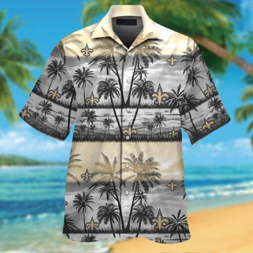 New Orleans Saints Short Sleeve Button Up Tropical Hawaiian Shirt VER029