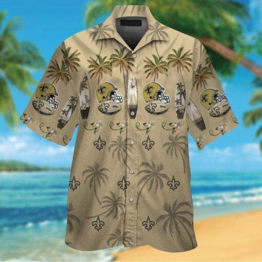 New Orleans Saints Short Sleeve Button Up Tropical Hawaiian Shirt VER030