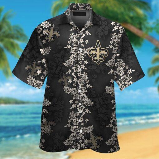 New Orleans Saints Short Sleeve Button Up Tropical Hawaiian Shirt VER06