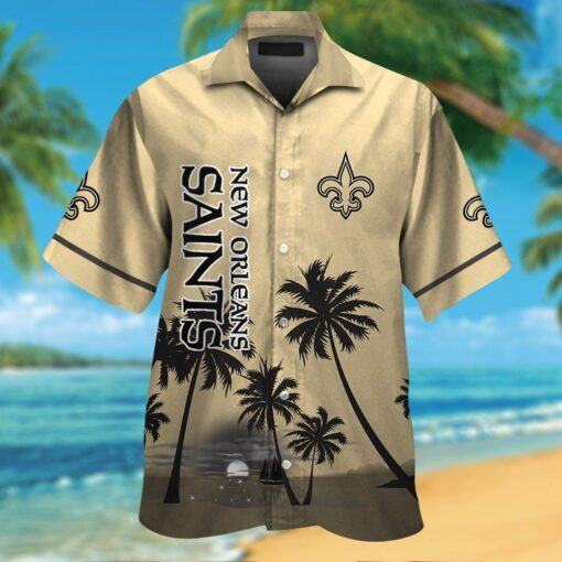 New Orleans Saints Short Sleeve Button Up Tropical Hawaiian Shirt VER07