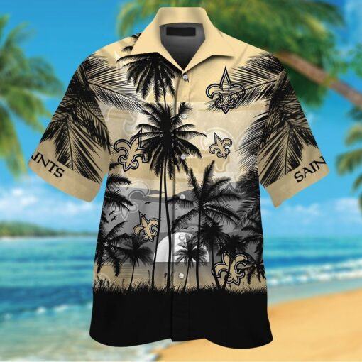 New Orleans Saints Short Sleeve Button Up Tropical Shirt Hawaiian Shirt