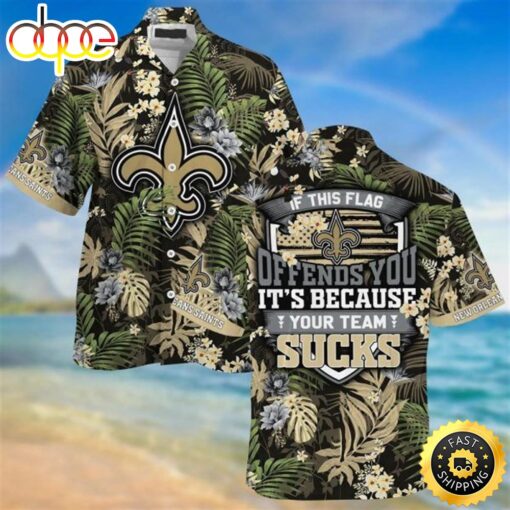 New Orleans Saints-Sucks Beachwear For Men Nfl Sport Hawaiian Shirt