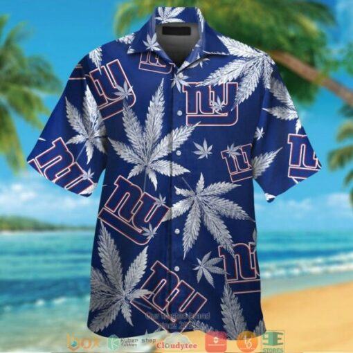 New York Giants NFL Cannabis Hawaiian Shirt for fan chill