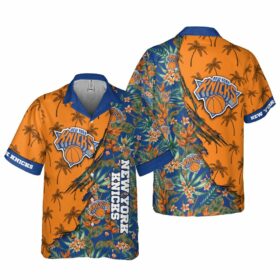 New York Knicks Themed Vibrant Hawaiian Shirt