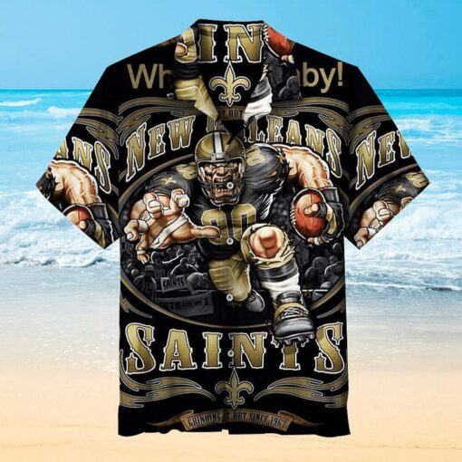 Nfl New Orleans Saints Black Player Running Trendy Hawaiian Shirt Aloha Shirt