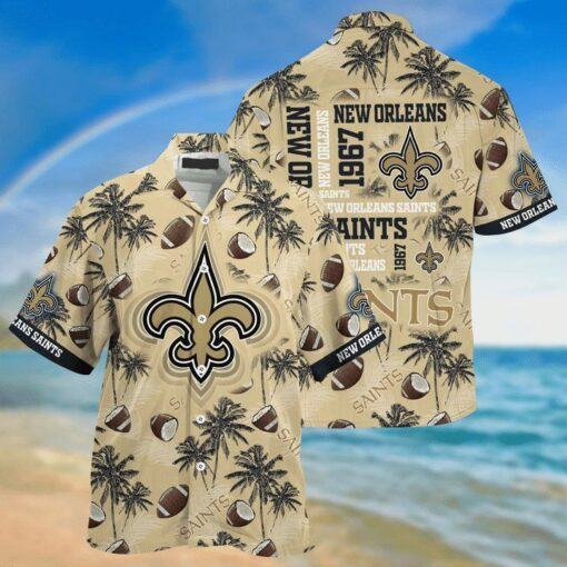 Nfl New Orleans Saints Golden Ball As Coconut Trendy Hawaiian Shirt Aloha Shirt