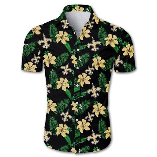 Nfl New Orleans Saints Tropical Flower Summer Trendy Hawaiian Shirt Aloha Shirt