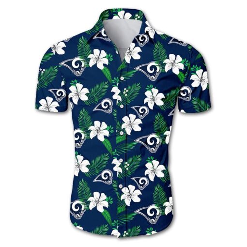 Los Angeles Rams NFL Gift For Fan Hawaii Shirt And Shorts Summer Collection