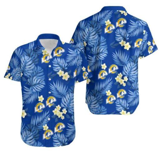 Los Angeles Rams Flower Hawaii Shirt And Shorts Summer Collection H97