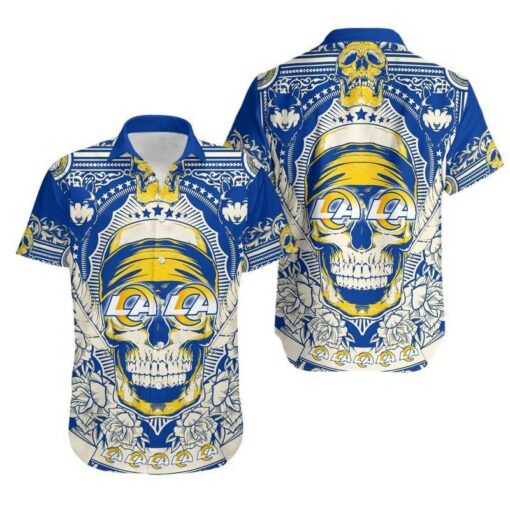 Los Angeles Rams Grateful Dead NFL Gift For Fan Hawaiian Shirt Graphic Print