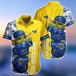 Nfl Los Angeles Rams Baby Yoda Style Hot Trends Summber Trendy Hawaiian Shirt V2 Aloha Shirt