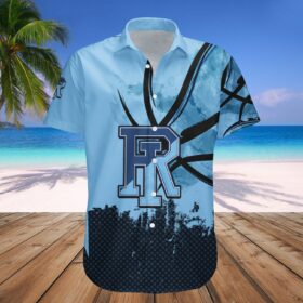 Rhode Island Rams Hawaii Shirt Basketball Net Grunge Pattern, NCAA