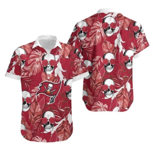 Tampa Bay Buccaneers Coconut Leaves And Skulls Hawaii Shirt And Shorts