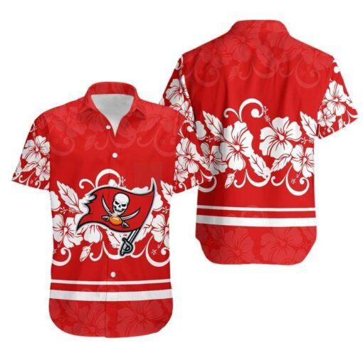 Tampa Bay Buccaneers Hibiscus Flowers Hawaii Shirt And Shorts Summer Collection