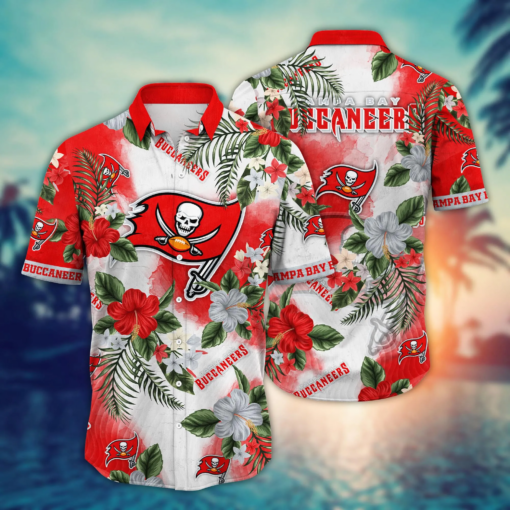 Tampa Bay Buccaneers NFL Hawaiian Shirt Flame Ball