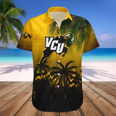 Virginia Commonwealth Rams Hawaii Shirt Coconut Tree Tropical Grunge NCAA