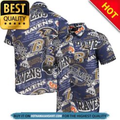 Baltimore Ravens Super Bowl Hawaiian Shirt