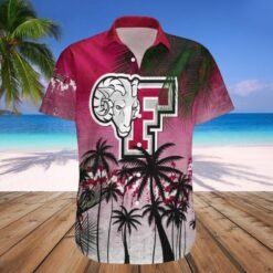 Fordham Rams Hawaii Shirt Coconut Tree Tropical Grunge – NCAA