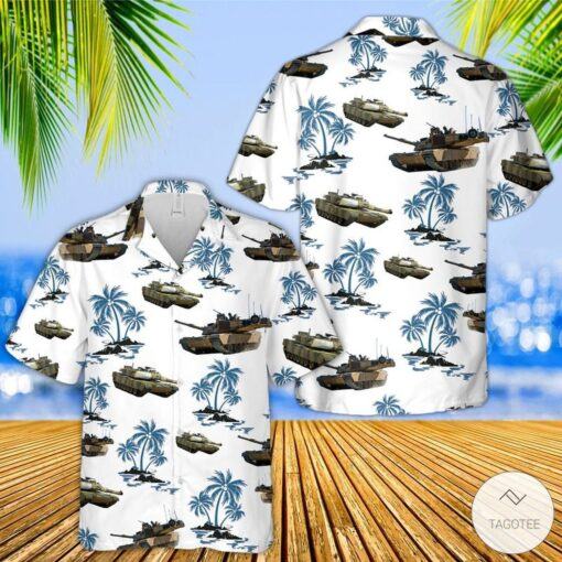 Abrams Tank Inspired Hawaiian Shirt Unique Design