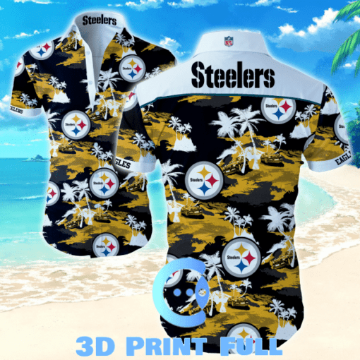 Beach Shirt NFL Pittsburgh Steelers Hawaiian Shirt Summer Button Up For Fans