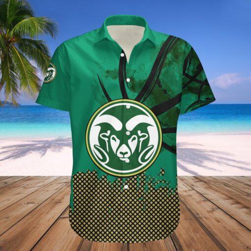 Colorado State Rams Hawaii Shirt Basketball Net Grunge Pattern ? NCAA