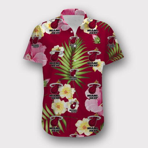 Miami Heat Summer Floral leaf hot hawaiian Shirt