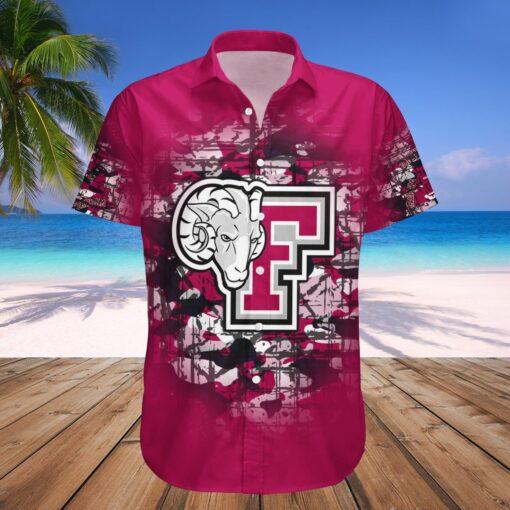 Fordham Rams Hawaii Shirt Camouflage Vintage ? NCAA