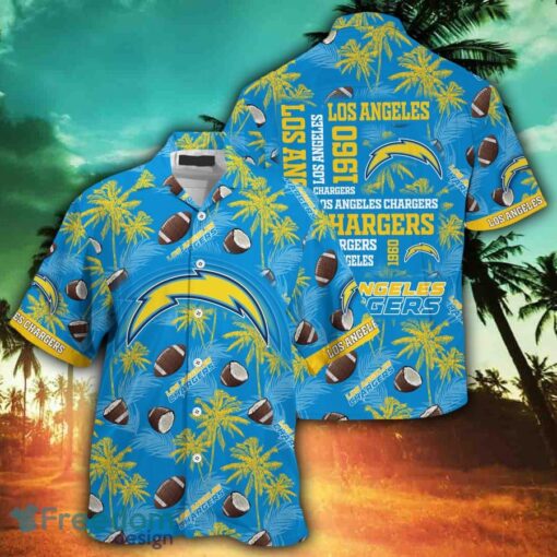 Los Angeles Chargers NFL Logo Combo Hawaiian Shirt Summer For Men Women