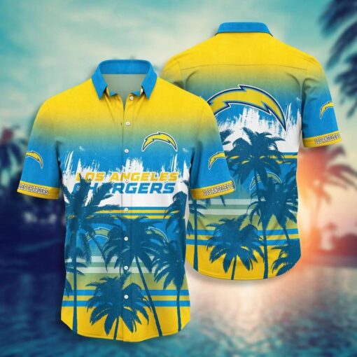 Los Angeles Chargers NFL Summer Hawaiian Shirt And Short Tropical Pattern Graphic For Sports