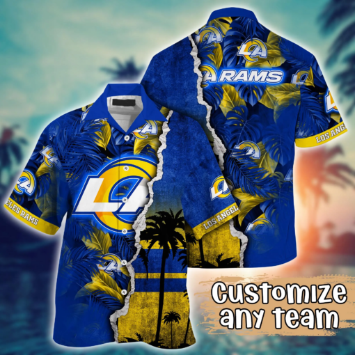 Los Angeles Rams NFL Hawaiian Shirt Custom Sunbathe Aloha Shirt