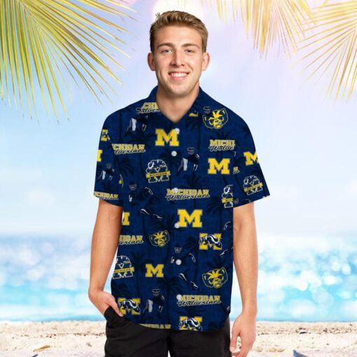 Michigan Wolverines Name Personalized Coconut Tropical Hawaiian Shirts