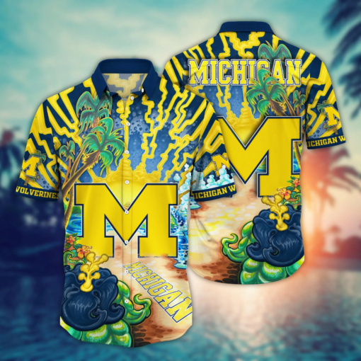 Michigan Wolverines NCAA Hawaiian Shirt Festivalstime Aloha Shirt