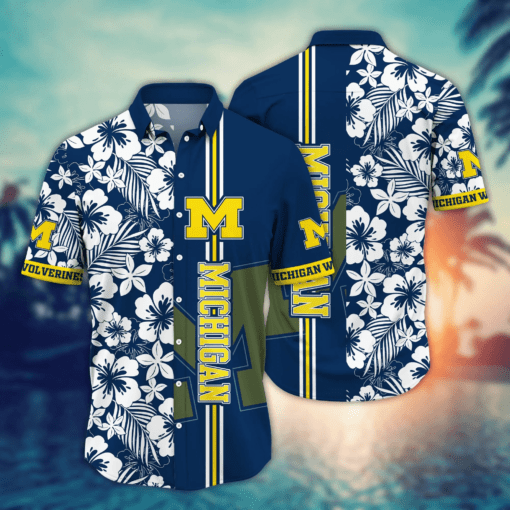 Michigan Wolverines NCAA Hawaiian Shirt Firefliestime Aloha Shirt