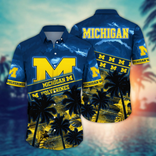 Michigan Wolverines NCAA Hawaiian Shirt July Aloha Shirt