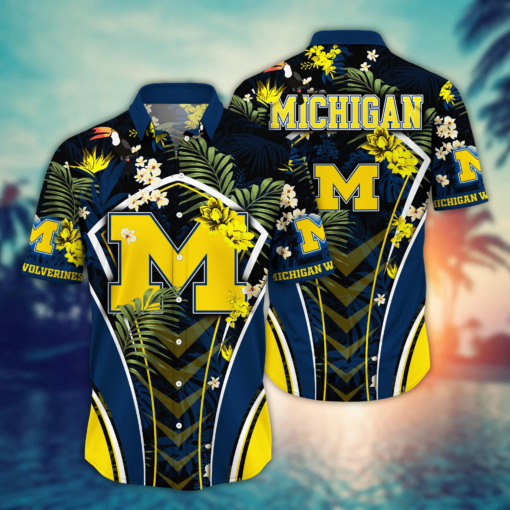 Michigan Wolverines NCAA Hawaiian Shirt Music Festivals Aloha Shirt