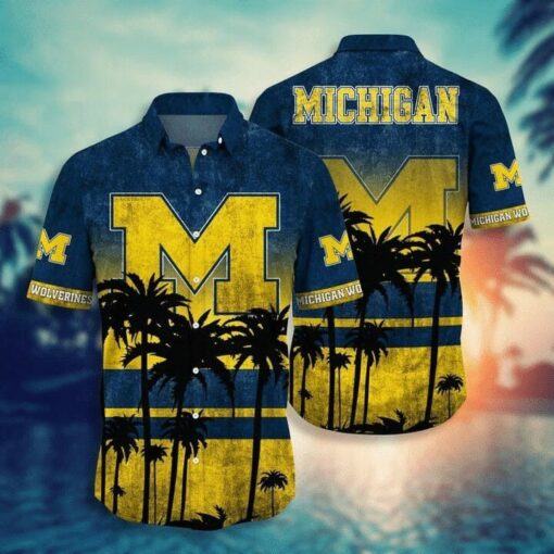 NCAA Michigan Wolverines Maize Blue Coconut New Design Hawaiian Shirt