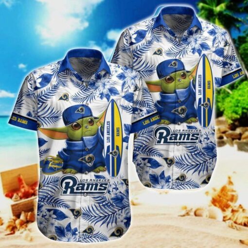 NFL Los Angeles Rams Baby Yoda Style Hot Trends Summber Hawaiian Shirt V4 Aloha Shirt