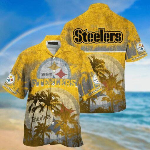 NFL Pittsburgh Steelers Coconut Beach Duty Golden Hawaiian Shirt