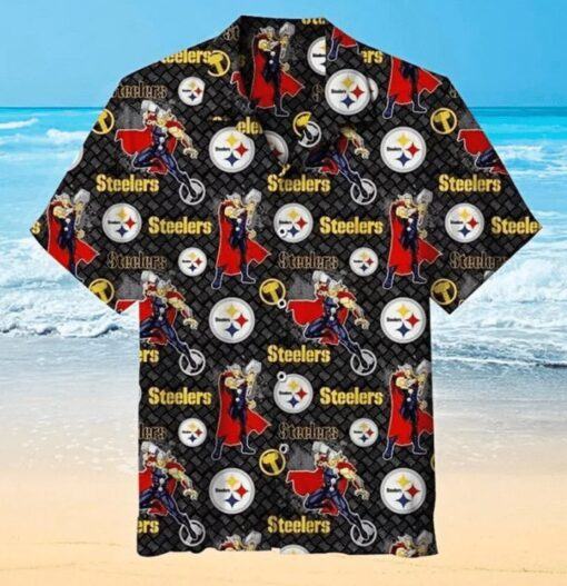 NFL Pittsburgh Steelers Logos Hawaiian Shirt