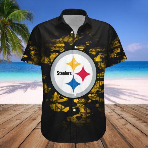 Pittsburgh Steelers Hawaii Shirt Camouflage Vintage, NFL hawaiian shirt