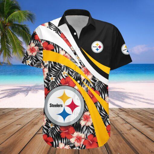 Pittsburgh Steelers Hawaii Shirt Hibiscus Sport Style, NFL hawaiian shirt