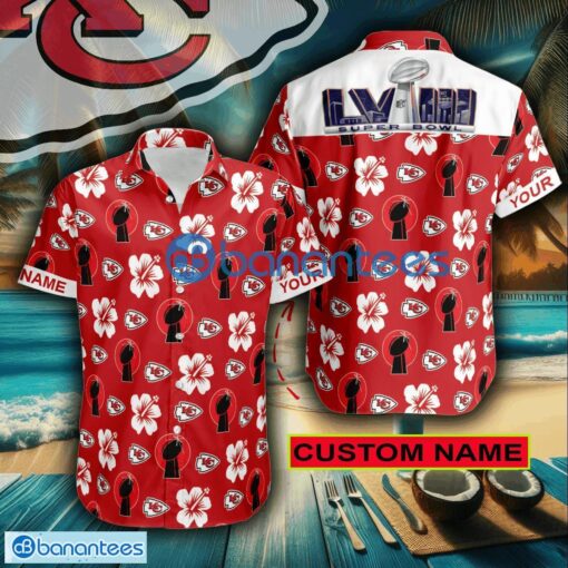 NFL Super Bowl 2024 Kansas City Chiefs RED-EDITION High-Quality All Over Print Hawaiian Shirt For fan Custom Name