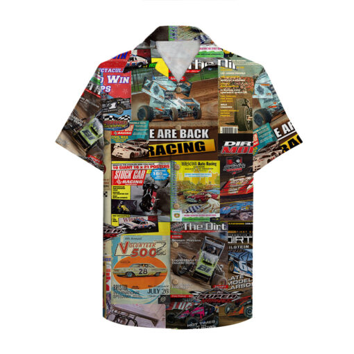 Dirt Track Racing Magazine Hawaiian Shirt , car Aloha Shirt