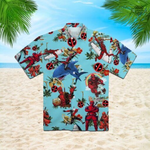 Deadpool shark funny All Over Print Hawaiian Shirt For Men And Women